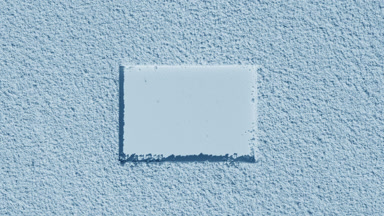 Dynamic Shadows on Pale Blue Sifted Powder with Rectangle