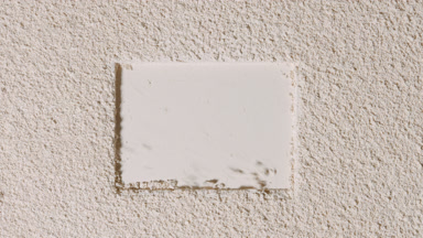 Beige Powder Surface with Rectangle Imprint and Shadows