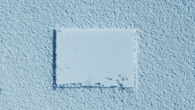 Pale Blue Fine Powder with Rectangle Imprint and Light