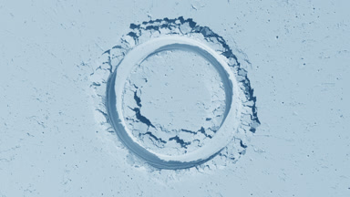 Pale Blue Evenly Spread Powder with Circle Imprint