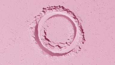 Pastel Pink Tamped-Down Powder with Circle Imprint