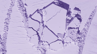 Violet Powder Surface with Knife Trail