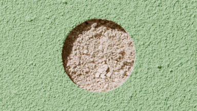 Beige Powder Texture Under Pale Green Sifted Surface