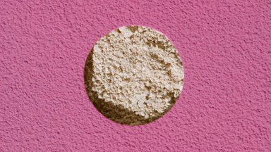Beige Powder Texture Through Pink Sifted Surface