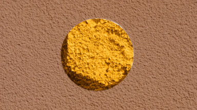 Yellow Natural Powder Texture with Brown Coating