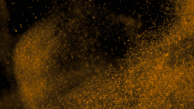 Soft Yellow Dust Motion on Dark Backdrop