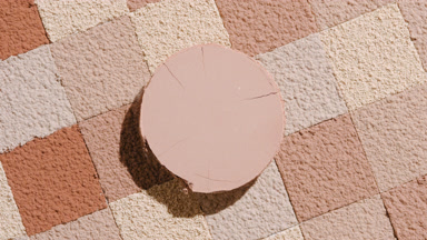 Beige Powder Shadow on Sifted Mosaic Surface