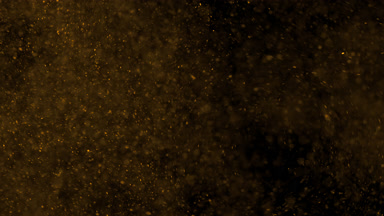Yellow Dust Cloud Against Dark Background
