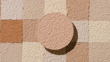 Beige Sifted Powder Casting Shadow on Skin Tone