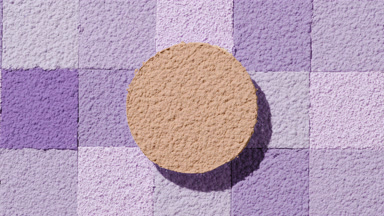 Beige Sifted Powder on Violet Mosaic Layout