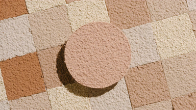 Beige Sifted Powder on Gradient Mosaic Surface