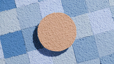 Beige Sifted Powder on Blue Mosaic Motif