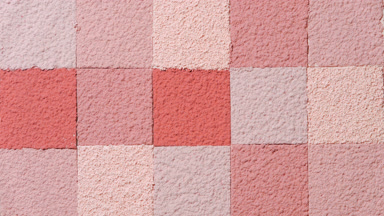 Red Powder Mosaic Ripple Effect from a Slow-Motion Drop