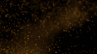 Drifting Yellow Dust Cloud on Black Backdrop