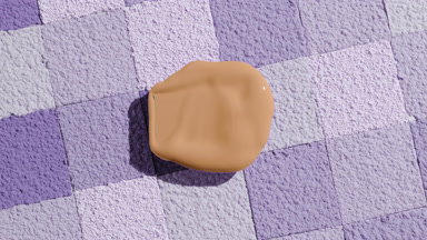 Soft Foundation Smear on Violet Mosaic Background