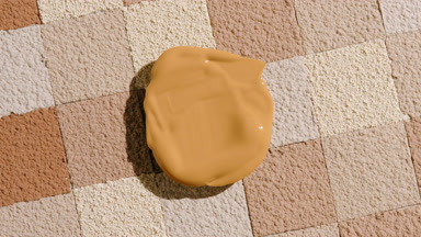 Beige Foundation Close-Up on Skin Tone Powder Mosaic