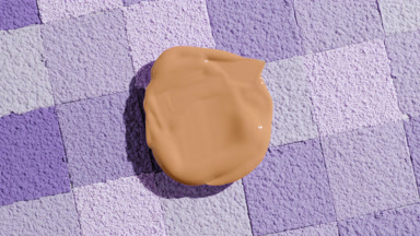 Beige Foundation on Purple Powder Mosaic Close-Up