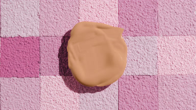 Beige Foundation on Pink Powder Mosaic Close-Up