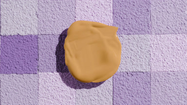 Beige Foundation on Violet Powder Mosaic Close-Up