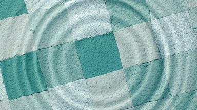 Cyan Shades Water Ripples from Drop in Slow Motion
