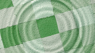 Green Shades Water Ripples from Drop in Slow Motion