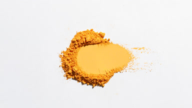 Yellow Powder Heap with Dynamic Lighting Effects