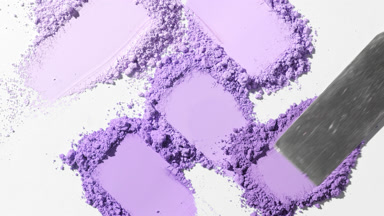 Overhead Capture of Chaotic Violet Powder Smears on Grey