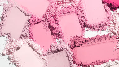 Dynamic Pink Powder Smears for Blush Advertising