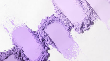 Violet Powder Piles on Faint Gray with Dynamic Light