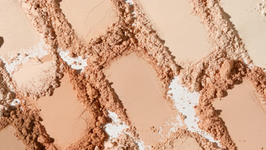 Beige to Brown Powder Heaps in Top-Down Close-Up