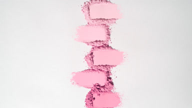 Pink Ordered Loose Powder Smears with Flowing Shadows