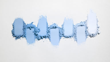 Bird's Eye View of Blue Powder Smears with Dynamic Shadows