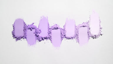 Top View of Violet Powder Smears with Dynamic Lighting