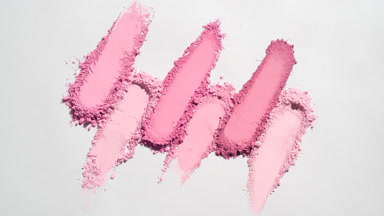 Pink Powder Smears with Dynamic Shadows for Branding