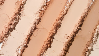 Beige to Brown Palette Knife Trail for Foundation Concept