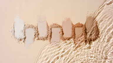 Slow Motion Water Splashing Over Powder Foundation Piles