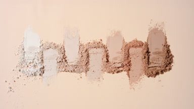 Filament Cutting Through Skin Tone Powder Smears