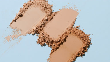 Macro View of Structured Beige Powder Smears