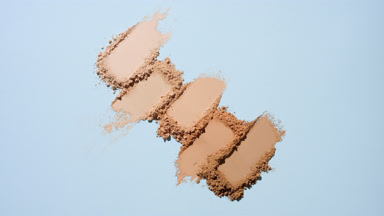 Top-Down View of Parallel Beige to Brown Powder Smears