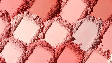 Promotional Close-Up of Red Powder for Blush