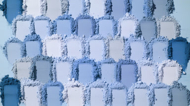 Blue Powder Heaps with Dynamic Lighting Effects
