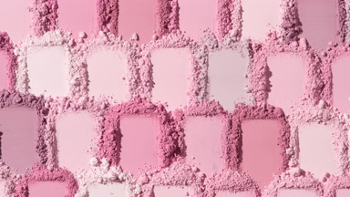 Close-Up of Pink and Rose Powder Smears
