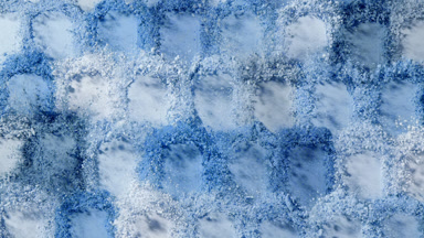 Slow-Motion Burst of Blue Powder Smears