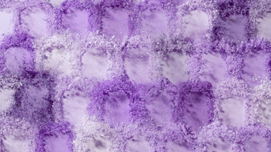 Slow-Motion Burst of Violet Powder Smears