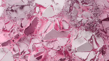 Shattered Pink Powder Rounds in Slow Motion