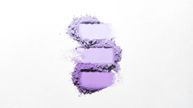 From Above View of Violet Powder Smudges in Line