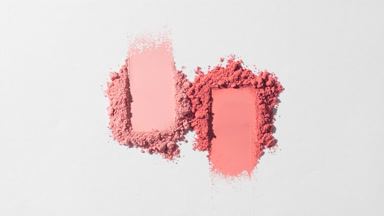 Red and Pink Loose Powder Smears for Blush Campaign