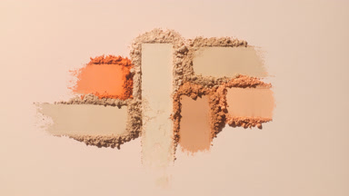 Dynamic Shadows on Beige and Orange Powder Smears