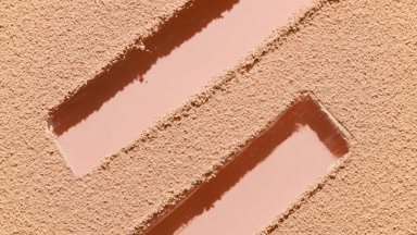 Close-Up of Dynamic Shadows in Sifted Beige Powder