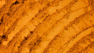 Slow-Motion Yellow Powder Burst with Palette Knife Trails